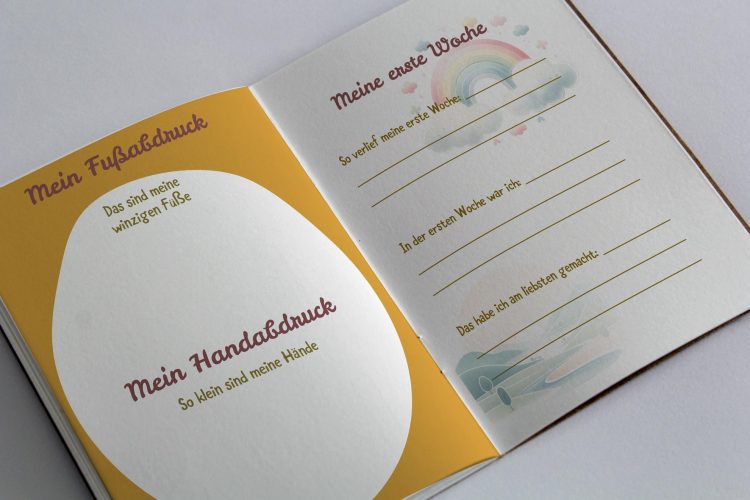Erstes Jahrbuch für Kinder - Visitenkarten, Flyer und Broschüren gestalten - Grafikdesign Leistungen